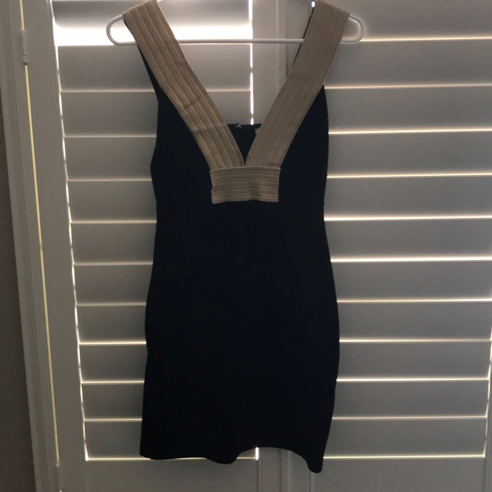 Black and gold dress